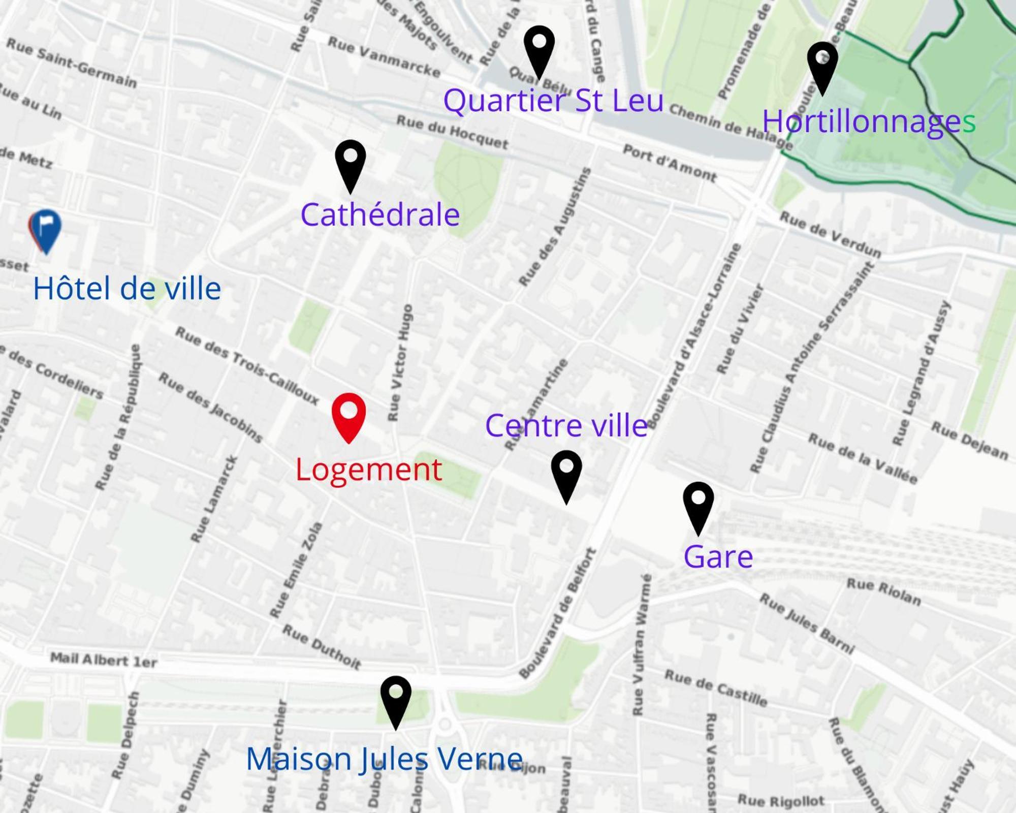 Jacobin-Centre Ville-Paisible-2 Couchages Αμιάν Εξωτερικό φωτογραφία